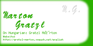 marton gratzl business card